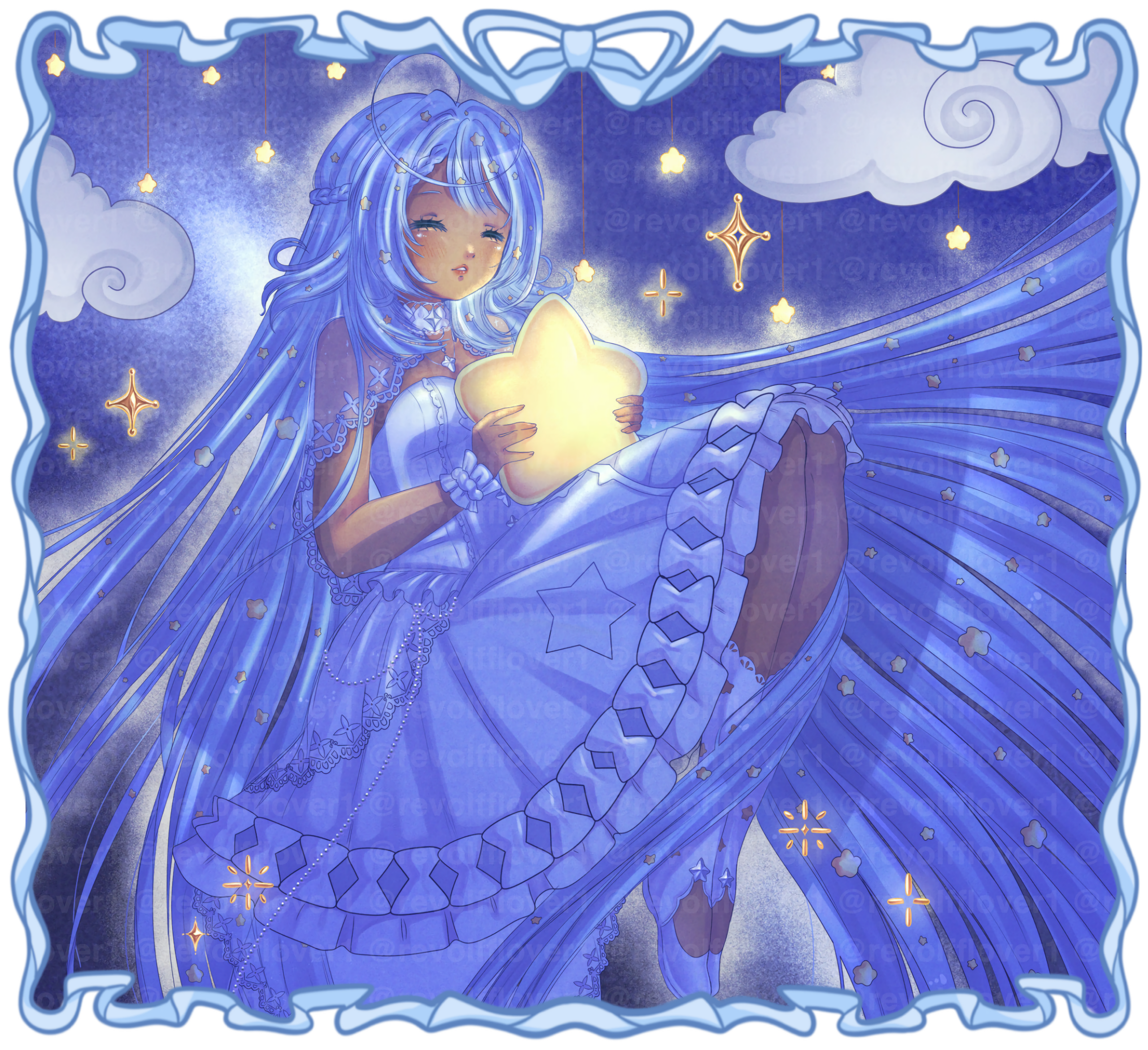 The clouds and stars
